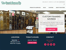 Tablet Screenshot of menlopark.thegreatframeup.com